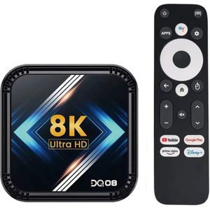 Powertv Dq08 8k Rk3528 4gb/32gb Wifi Dual Android 13-android Tv Voice Control Mediaspeler