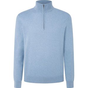 Hackett Cotton Cashmere Half Zip Sweater Blauw L Man
