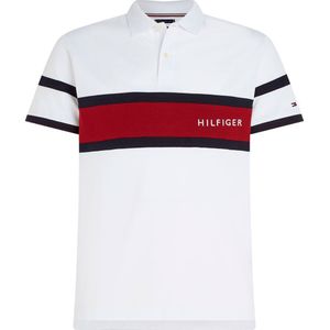 Tommy Hilfiger Colourblock Placement Reg Short Sleeve Polo Wit M Man
