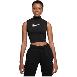 Nike Sportswear Mock Print Sleeveless T-shirt Zwart L Vrouw