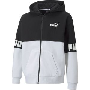 Puma Power Colorblock Fl Sweatshirt Zwart 3-4 Years