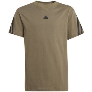 Adidas Future Icons 3 Stripes Short Sleeve T-shirt Groen 7-8 Years