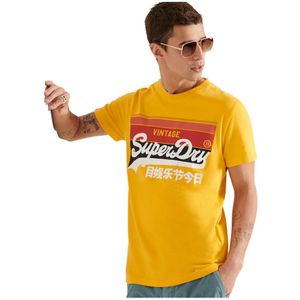 Superdry Vintage Logo Cali Stripe Short Sleeve T-shirt Geel S Man