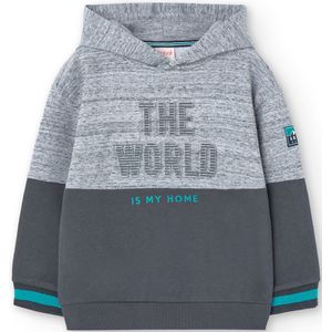 Boboli - Fleece Hoodie - Grijs - 5 Years - Jongens