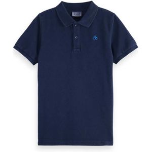 Scotch & Soda Core Garment Dyed Pique Korte Mouw Poloshirt