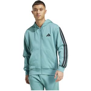 Adidas Essentials 3 Stripes Fleece Sweatshirt Met Rits