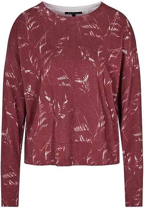 A|X Armani Exchange - XW000765AF16554FA029 - Bloesem Trui - Granaatappel - Viscose - Lange Mouwen