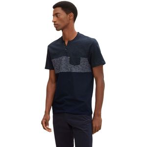 Tom Tailor 1030505 Short Sleeve V Neck T-shirt Blauw L Man