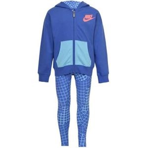 Nike - 923-B9A - Trainingspak - Blauw - 2 Stukken - 80% Katoen/20% Polyester