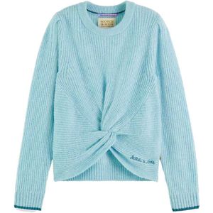 Scotch & Soda Relaxed-fit Knotted Sweater Blauw 10 Years Meisje