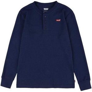 Levi´s ® Kids Thermal Henley Knit Long Sleeve T-shirt Blauw 16 Years Jongen