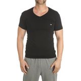 Emporio Armani 111512-cc717 Short Sleeve V Neck T-shirt 2 Units Zwart XL Man
