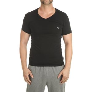 Emporio Armani 111512-cc717 Short Sleeve V Neck T-shirt 2 Units Zwart XL Man