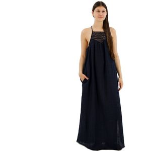Superdry Lace Halter Beach Sleveless Long Dress Zwart 2XS Vrouw