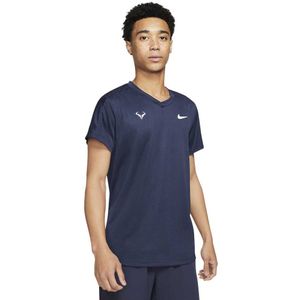 Nike Court Rafa Challenger Short Sleeve T-shirt Blauw XL Man