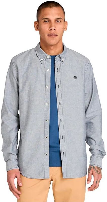 Timberland - TB0A6GPNB231 - Overhemd - Grijs - Oxford - Katoen - Lange Mouwen