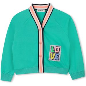 Billieblush - U21390 - Trui - Fleece - Knoopsluiting - Driekleurige Streep