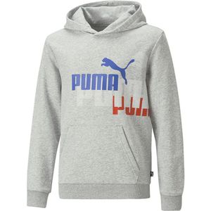 Puma Ess+ Logo Power Hoodie Grijs 7-8 Years Jongen