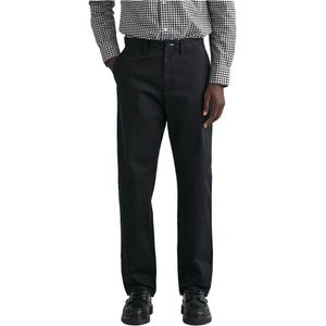 Gant Twill Regular Fit Chino Pants Zwart 34 / 34 Man