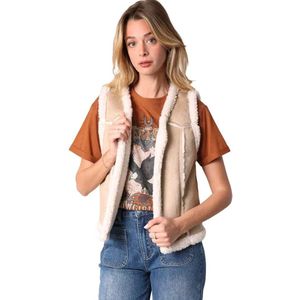 Deeluxe - Svany - Cardigan - Mouwloos - Suède-achtig Materiaal