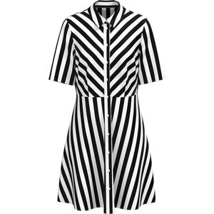 Yas Savanna 3/4 Sleeve Short Dress Wit,Zwart L Vrouw