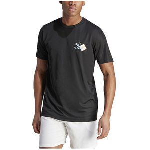 Adidas Court Sport Graphic Short Sleeve T-shirt Zwart L Man