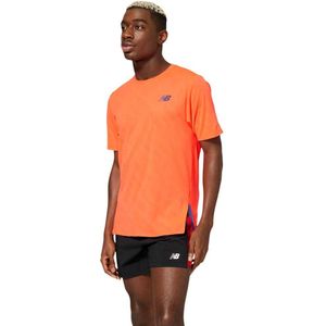 New Balance Q Speed Jacquard Short Sleeve T-shirt Oranje S Man