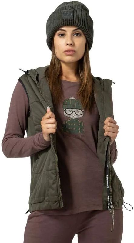 Super.natural - W Conformt - Gewatteerd Gilet - Met Capuchon