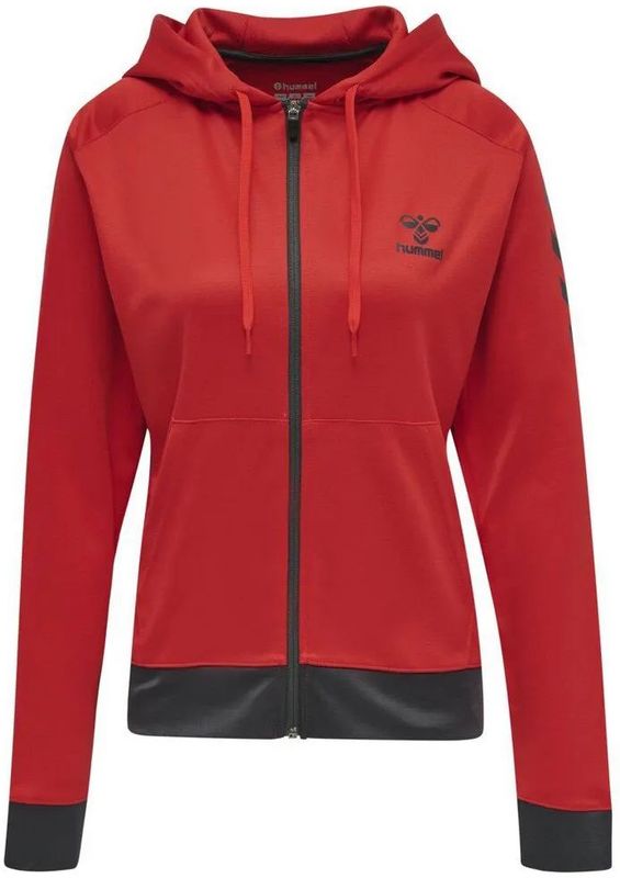 Hummel - hmlACTION Poly Zip Hoodie - Dames - Zwart - Polyester
