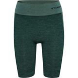 Hummel - hmlCLEA Seamless Cycling Shorts - Groen - Sportbroeken