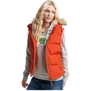 Superdry Vintage Everest Faux Fur Vest Oranje XL Vrouw