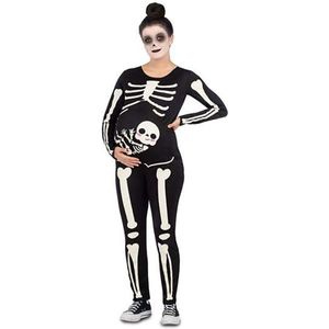 Viving Costumes Pregnant Mom And Baby Skeleton Costume Zwart M