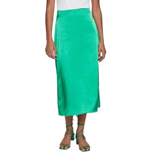 Vila - Shima - Hoge Taille Midi-rok - Groen
