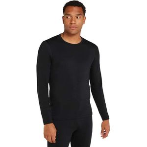 Icebreaker - Core Heavyweight LS Crewe - Thermoshirt - Zwart - Heren
