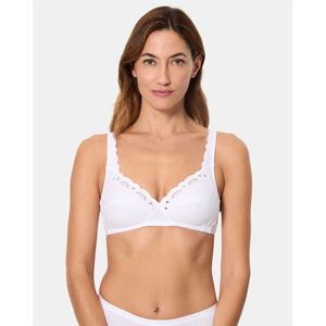 Playtex Cotton Support Wireless Lace Bra Wit 90 / B Vrouw