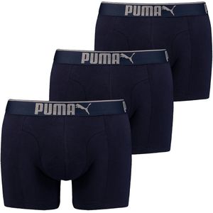 Puma Premium Sueded Cotton Boxer 3 Units Blauw S Man