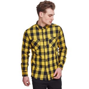 Urban Classics Checked Long Sleeve Shirt Geel 5XL Man