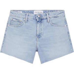 Calvin Klein Jeans Mid Rise Denim Shorts Blauw 27 Vrouw