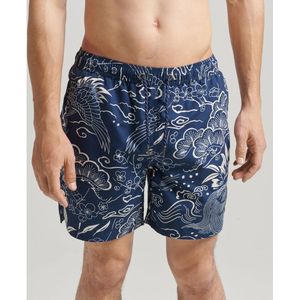 Superdry Vintage Hawaiian Swimming Shorts Blauw S Man