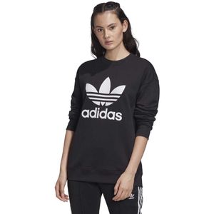 Adidas Originals Trefoil Crew Sweatshirt Wit,Zwart 34 Vrouw