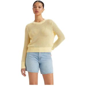 Levi´s ® Superbloom Crochet Sweater Geel S Vrouw