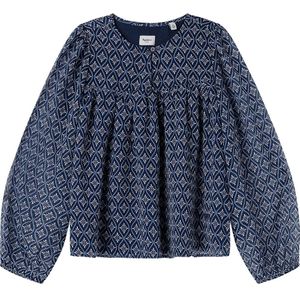 Pepe Jeansvoor meisjes. PG301706 Blouse Amelia marine (14años= 164cm), Casual, Polyester, Lange mouwen, Marineblauw, kinderkleding