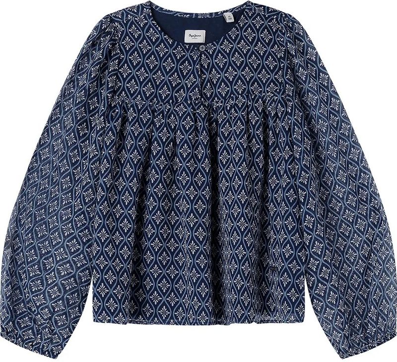 Pepe Jeansvoor meisjes. PG301706 Blouse Amelia marine (14años= 164cm), Casual, Polyester, Lange mouwen, Marineblauw, kinderkleding