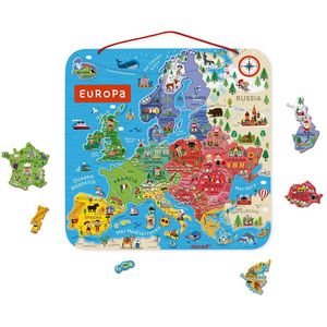 Janod Magnetic Maps Europe Italian Version Veelkleurig 7-12 Months