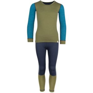Trollkids - Merino Baselayer Set II - Merino-ondergoed - Olijfgroen
