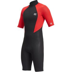 Billabong Intruder 2/2 Mm Korte Mouw Neopreen Pak Met Rits Op De Rug