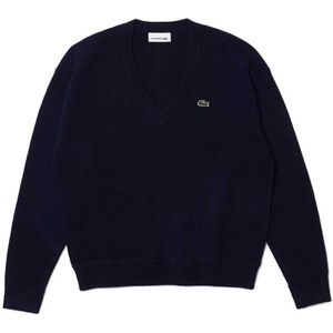 Lacoste Af9554 V Neck Sweater Blauw 38 Vrouw
