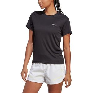 Adidas Run It Short Sleeve T-shirt Zwart S Vrouw