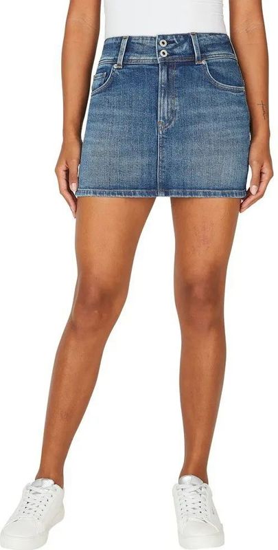 Pepe Jeans - PL901147HV3 - Minirok - Blauw - Casual - Duurzaam