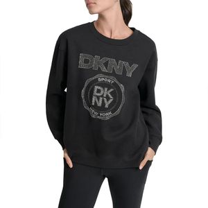 Dkny Medallion Logo Long Line Sweatshirt